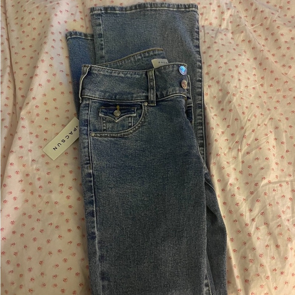 pacsun low rise bootcut blue jeans